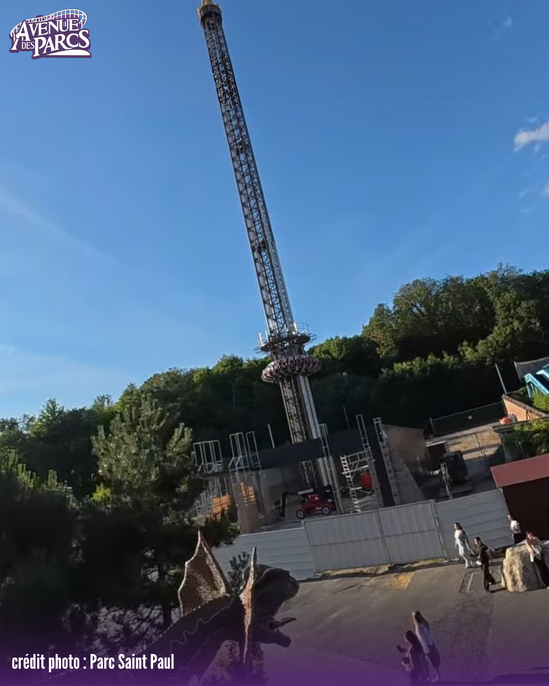 Chantier de la future attraction du Parc Saint Paul
