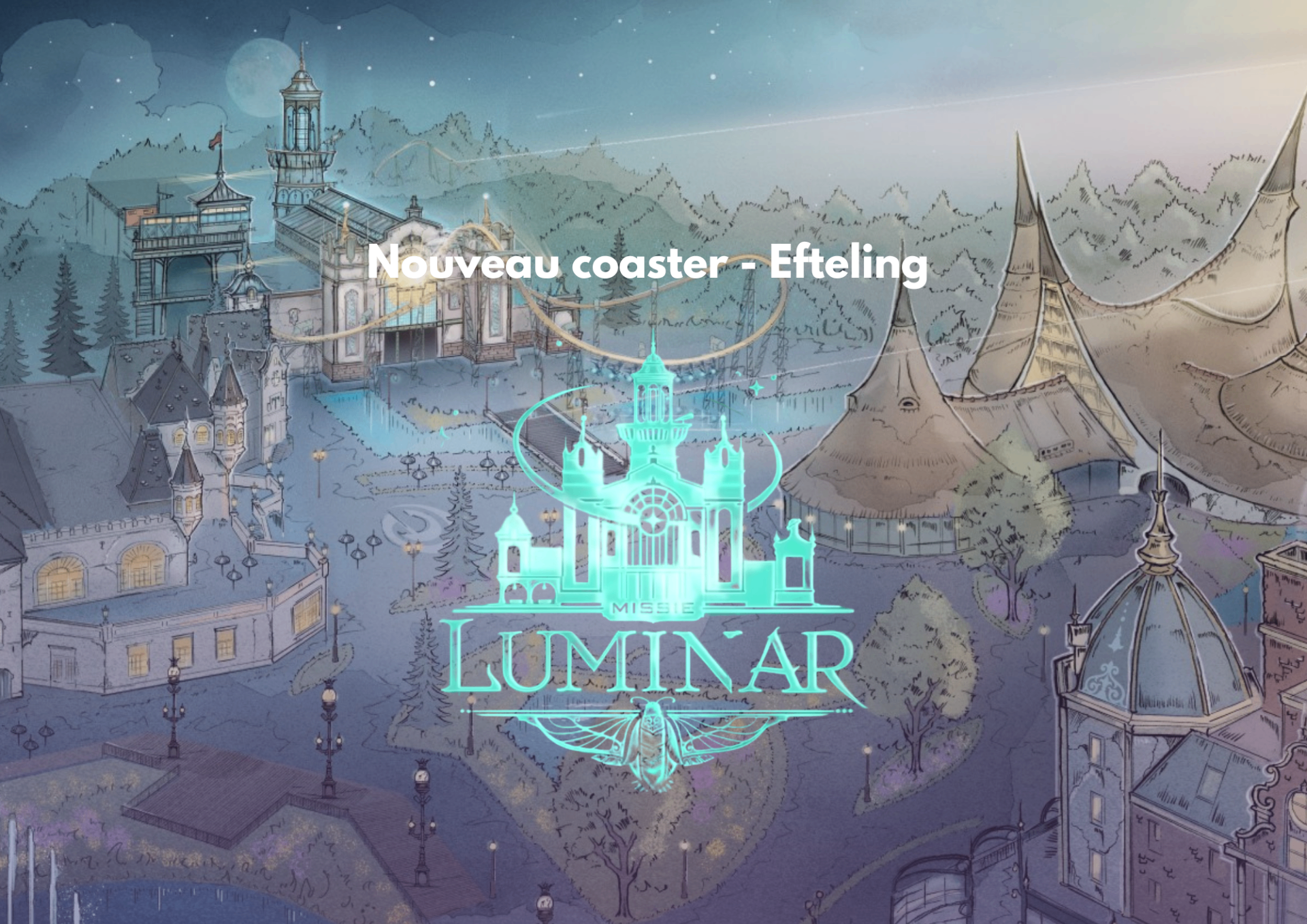Concept art de Missie Luminar, la future attraction d'Efteling